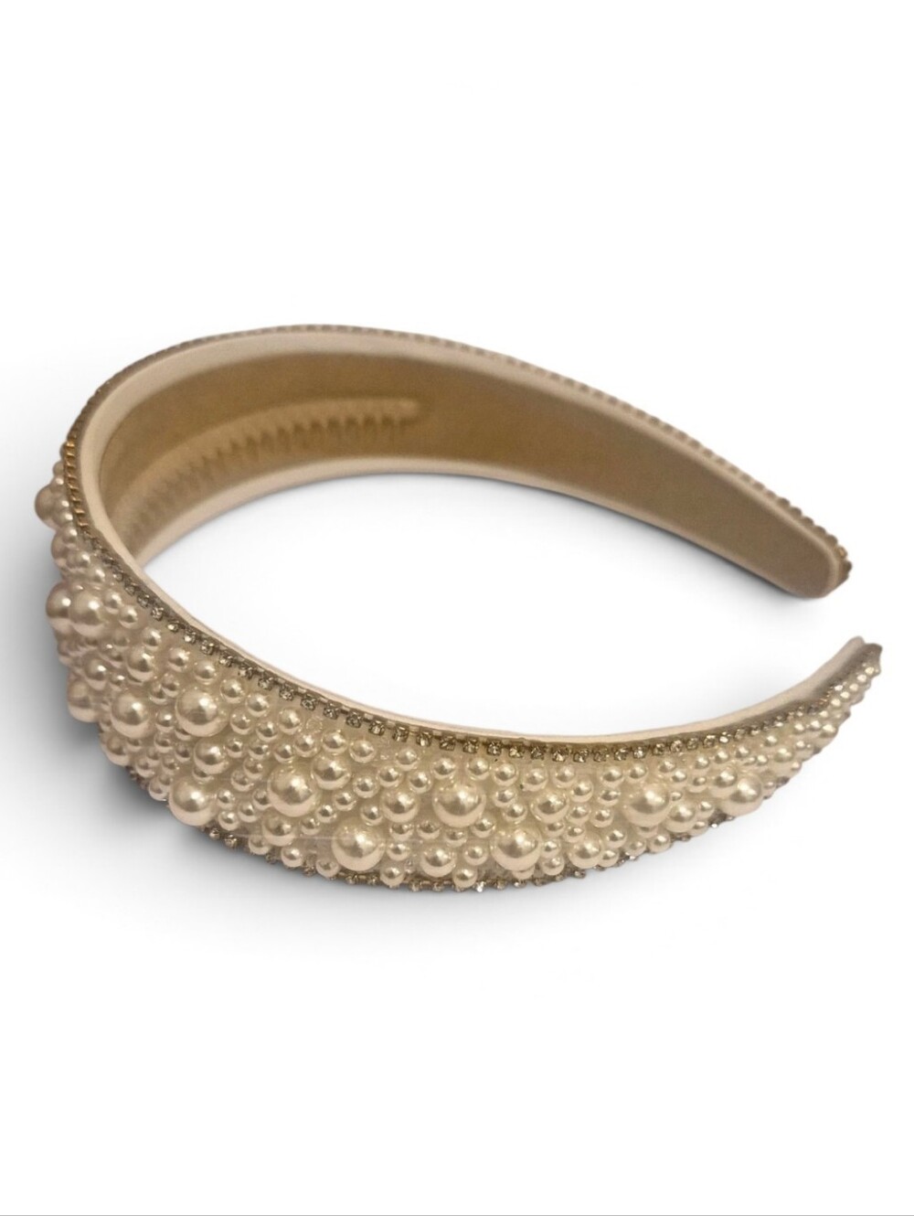Piper K Pearl Embellished White Headband